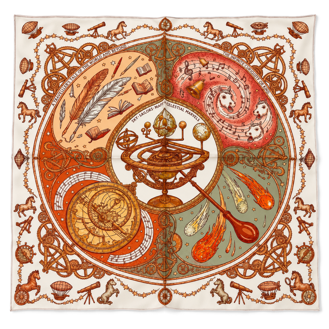 Celestial Atlas, Ivory, 50 × 50 cm — photograph 1