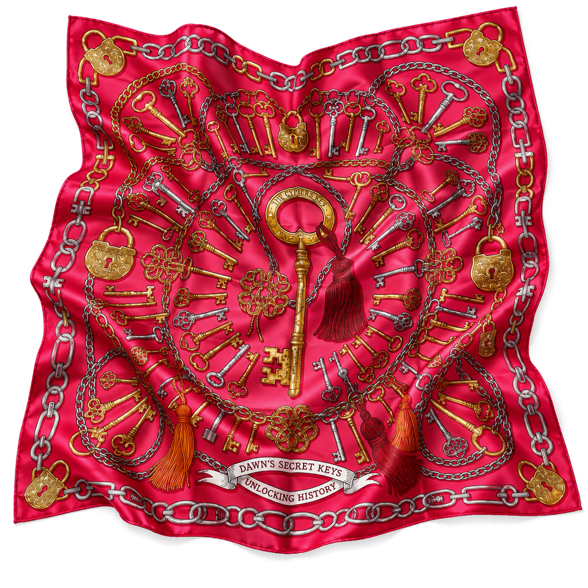 Secret Keys, Fuchsia, 90 × 90 cm — photograph 2