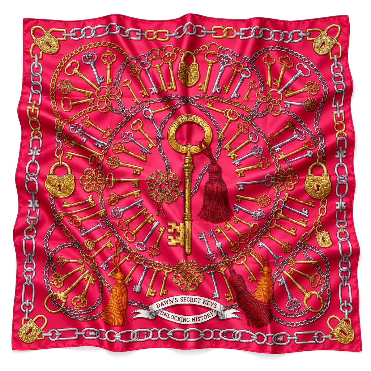 Secret Keys, Fuchsia, 90 × 90 cm — photograph 3