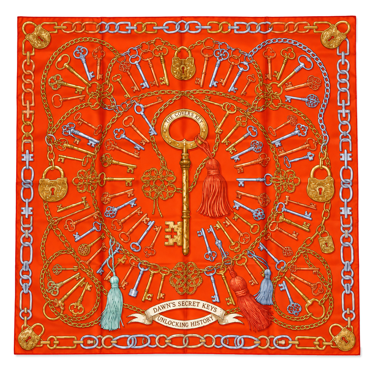 Secret Keys, Orange, 90 × 90 cm — photograph 1