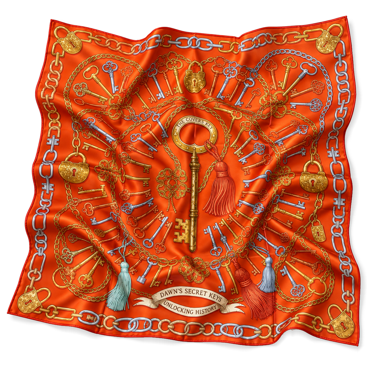 Secret Keys, Orange, 90 × 90 cm — photograph 2