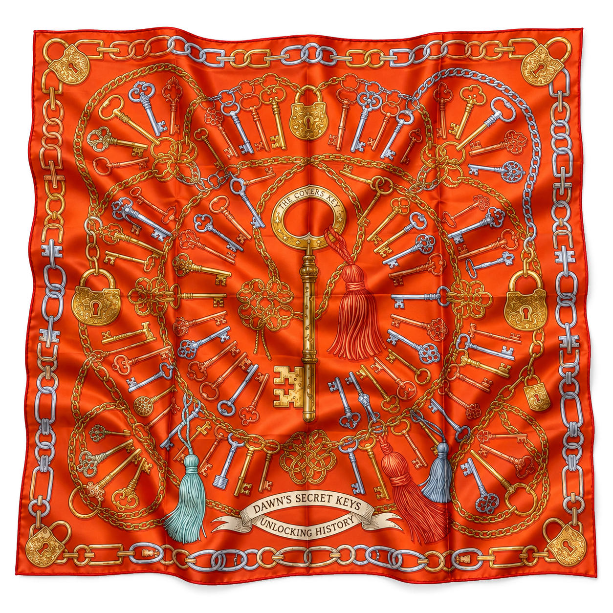 Secret Keys, Orange, 90 × 90 cm — photograph 3