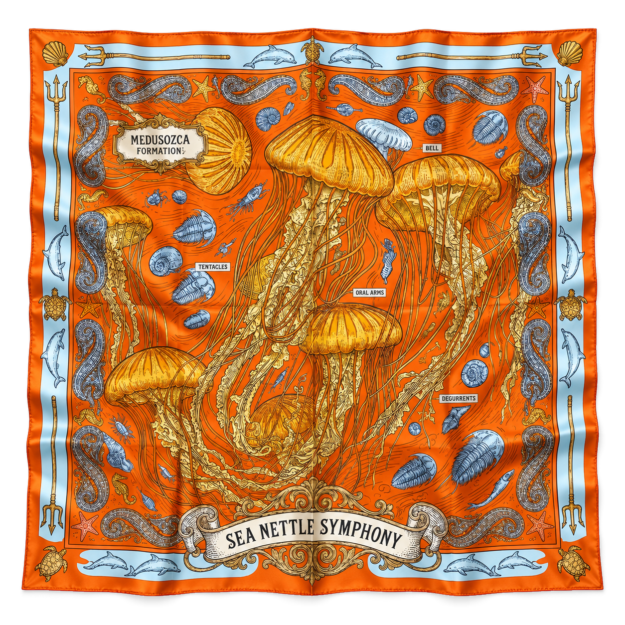 Sea Symphony, Orange, 90 × 90 cm — photograph 1