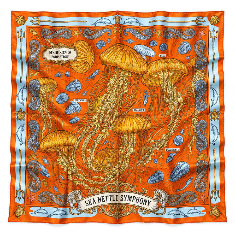 Sea Symphony, Orange, 90 × 90 cm — photograph 1