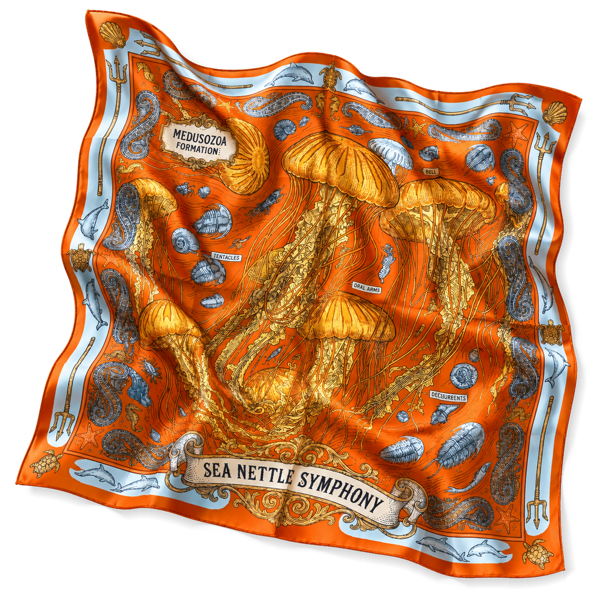 Sea Symphony, Orange, 90 × 90 cm — photograph 2