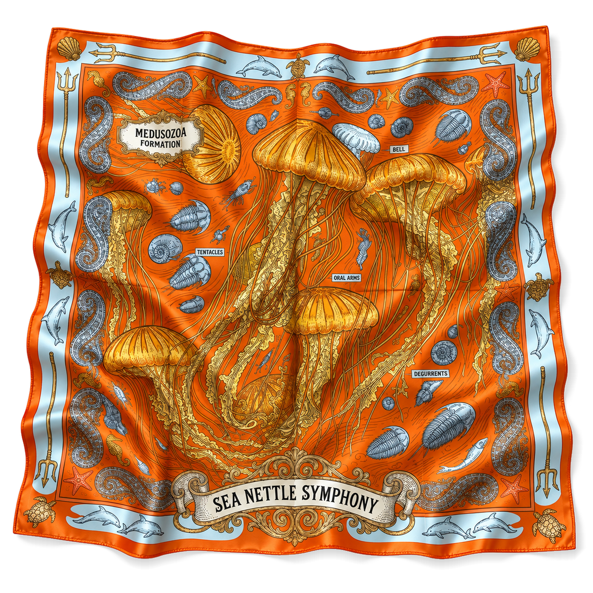 Sea Symphony, Orange, 90 × 90 cm — photograph 3